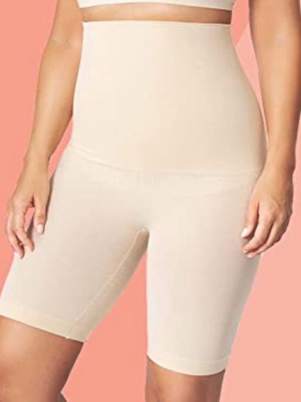 Empetua High-Waist Shaping Shorts - Beige  SZ Medium NWT